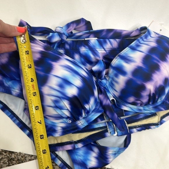 Swimsuits for all blue and purple tie-dye bikini two piece set size 8/10. NWT. - Picture 15 of 15
